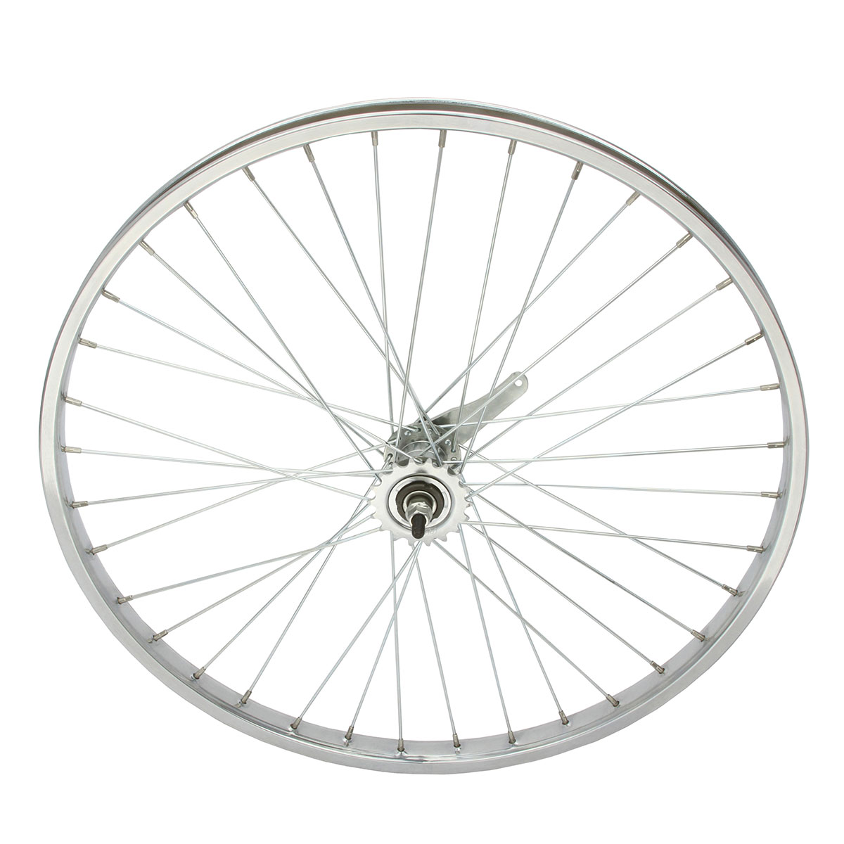 26 Inch x 32mm Steel Coaster Wheel 36 Spoke 12G Chrome...